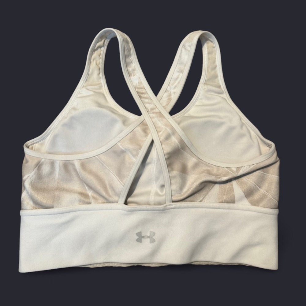 Under Armour White & Gold Sports Bra